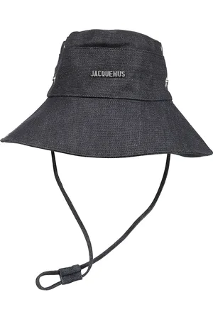 Jacquemus Tilbehør, Herre, Blå, 58 CM, Denim, Denim fiskerhat med justerbar rem