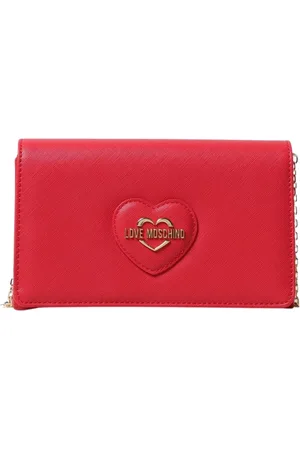 Moschino Taske, Dame, Rød, ONE SIZE, Uld, Rød Hjerte Kædetaske