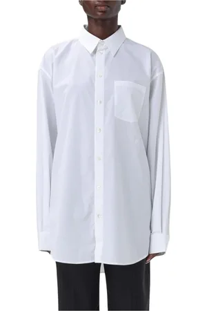 Helmut Lang Bluser & Skjorter, Dame, Hvid, M, Bomuld, Klassisk Hvid Poplin Skjorte