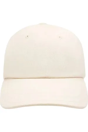 Jacquemus Tilbehør, unisex, Hvid, 56 CM, Bomuld, Creme Kasket med Skygge