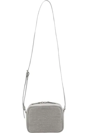 Fabiana Filippi Taske, Dame, Grå, ONE SIZE, Uld, Pyntet Crossbody Taske i Grå