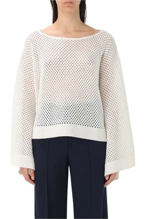 Allude Strik, Dame, Hvid, XS, Kashmir Strik Pullover Sweater