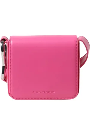 Chiara Ferragni Taske, Dame, Lyserød, ONE SIZE, Læder, Rosa Læder Crossbody Taske