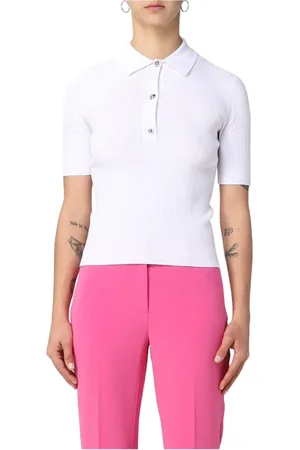 Michael Kors Top, Dame, Hvid, S, Ribstrikket Polo Shirt