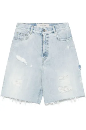 Golden Goose Shorts, Dame, Blå, W26, Uld, Elegante Shorts til et stilfuldt look