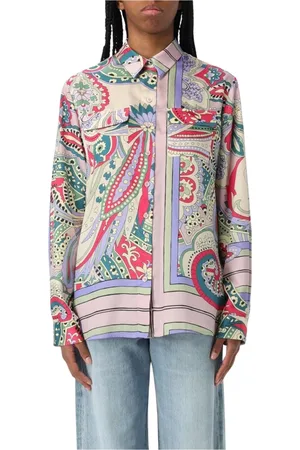 Liu Jo Bluser & Skjorter, Dame, Flerfarvet, M, Uld, Paisley Print Skjorte