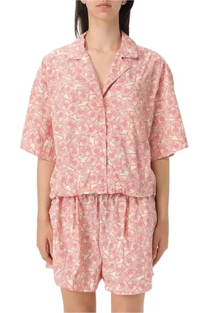 Colmar Nightwear & Lounge, Dame, Rød, M, Silke Pyjamasæt Med Mønstrede Shorts