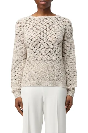 ELEVENTY Strik, Dame, , M, Diamantmønster Pullover Sweater