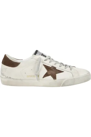 Golden Goose Sko, Herre, Flerfarvet, 41 EU, Suede, Brun Suede Super-Star Sneakers