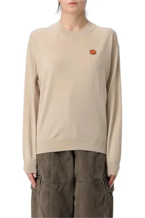 Kenzo Strik, Dame, , S, Uld, Broderet Blomstret Pullover Sweater