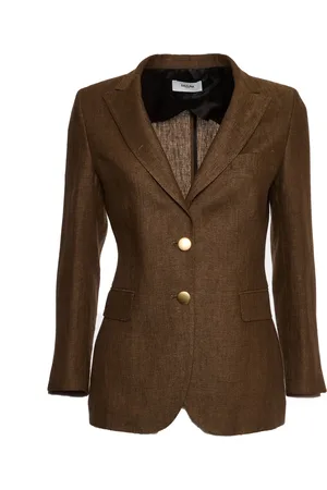 Saulina Jakke, Dame, Brun, XS, Slim-fit Angelica Blazer i Tobak