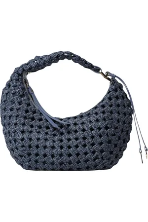Borbonese Taske, Dame, Blå, ONE SIZE, Uld, Stilfuld Denim Mini Taske