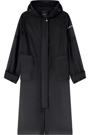 add Jakke, Dame, Sort, XS, Uld, Let Krøllede Hættet Parka