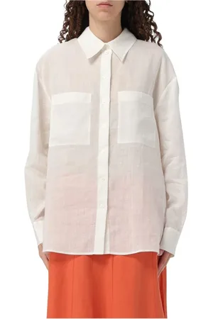 Liu Jo Bluser & Skjorter, Dame, Hvid, M, Elegant Grøn Button-Up Skjorte