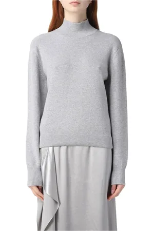 Fendi Strik, Dame, Grå, M, Cashmere, Luksus Cashmere Strik Trøje