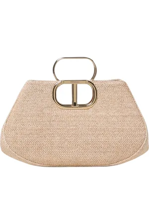 Twin-Set Taske, Dame, , ONE SIZE, Uld, Elegant Straw Clutch