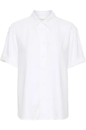 INWEAR Bluser & Skjorter, Dame, Hvid, L, Hvid Skjorte med Korte Ærmer