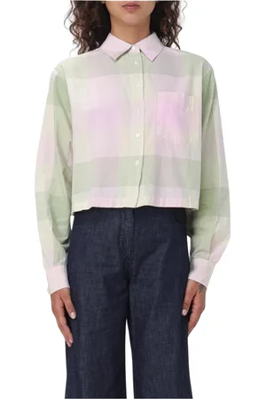 Aspesi Bluser & Skjorter, Dame, Flerfarvet, 2XS, Bomuld, Pastel Check Skjorte