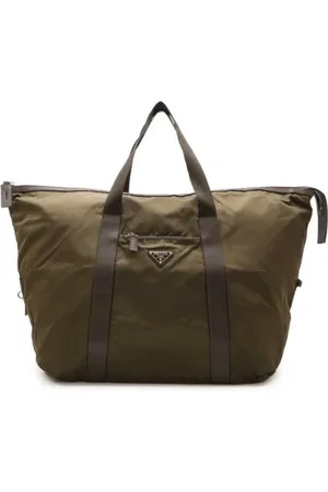 Prada Pre-owned, Dame, Grøn, ONE SIZE, Nylon, Pre-owned Laeder rejsetasker