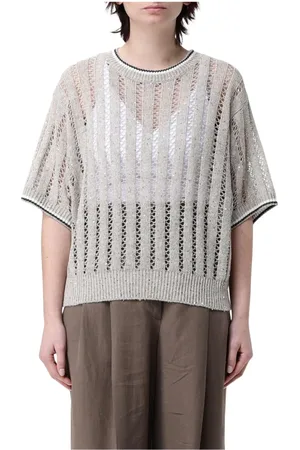 Brunello Cucinelli Strik, Dame, , XL, Openwork Strik Pullover