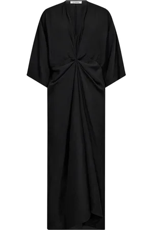 Co`Couture Kjole, Dame, Sort, M, Uld, Elegant Knude Kjole Sort