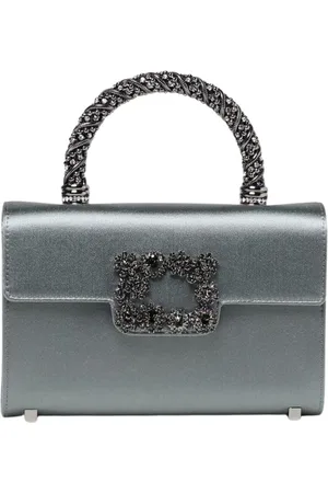 Roger Vivier Taske, Dame, Grå, ONE SIZE, Satin, Elegant Satin Clutch Taske