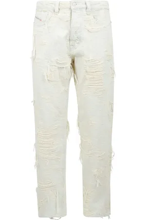 Diesel Jeans, Herre, Blå, W32, Denim, Slidte denim jeans med medium talje