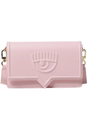 Chiara Ferragni Taske, Dame, Lyserød, ONE SIZE, Uld, Rosa Præget Crossbody Taske