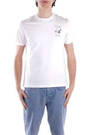 MC2 SAINT BARTH Top, Herre, Hvid, S, Bomuld, Logo Front T-shirts og Polos