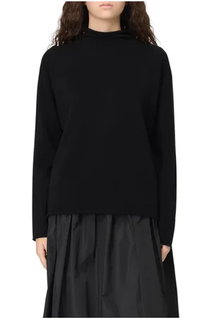 Lisa Yang Strik, Dame, Sort, M, Cashmere, Sort Cashmere Pullover Sweater