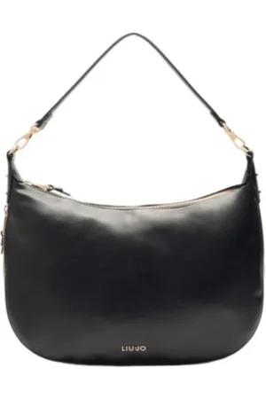 Liu Jo Taske, Dame, Sort, ONE SIZE, Uld, Sort Skuldertaske med Logorem