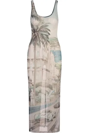 Philipp Plein Kjole, Dame, Flerfarvet, M, Polyester, Multifarvede Kjoler med Polyester og Elastan