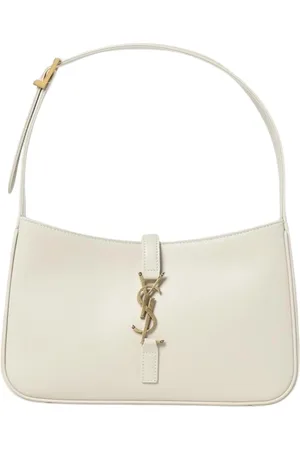 Saint Laurent Taske, Dame, Hvid, ONE SIZE, Uld, Elegant Gul Creme Skuldertaske