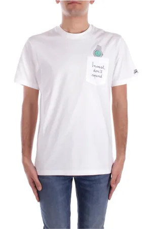 MC2 SAINT BARTH Top, Herre, Hvid, L, Bomuld, Logo Front Pocket T-shirt Polos