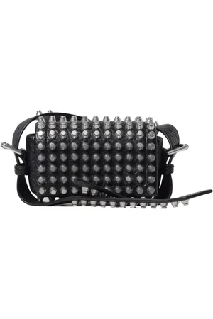 Alexander Wang Taske, Dame, Sort, ONE SIZE, Læder, Quiltet læder crossbody taske med kæde