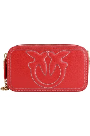Pinko Taske, Dame, Rød, ONE SIZE, Uld, Rød Micro Crossbody Love Taske