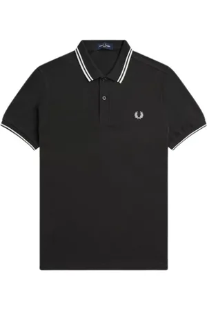 Fred Perry Top, Herre, Grøn, XL, Bomuld, Kontrast Striber Bomuld Polo Skjorte