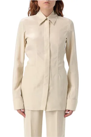 Sportmax Bluser & Skjorter, Dame, , XS, Tidløs Hvid Button-Up Skjorte