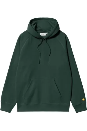 Carhartt Sweathshirts & Hoodies, Herre, Grøn, S, Bomuld, Hættetrøje med lynlås