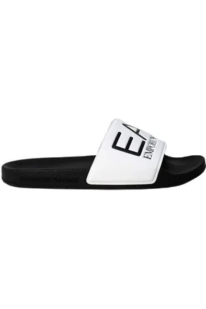EA7 Sko, Dame, Hvid, 37 EU, Sort og hvid slide sandaler