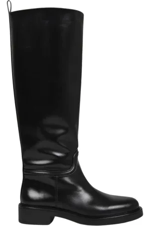 Stuart Weitzman Sko, Dame, Sort, 37 1/2 EU, Læder, Sort Læder Høje Støvler