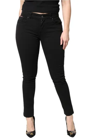 Dolce & Gabbana Jeans, Dame, Sort, S, Denim, Sort Skinny Denim Jeans