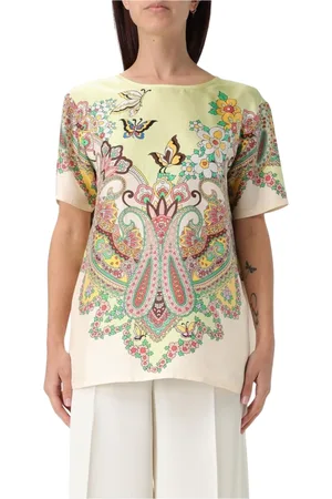 Etro Top, Dame, Flerfarvet, XS, Blomstret Top