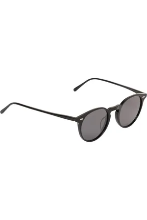 Oliver Peoples Tilbehør, Herre, Sort, 48 MM, Uld, Klassiske sorte solbriller stilfuldt moderne