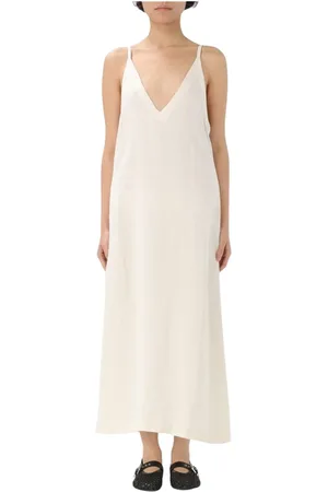 BARENA Kjole, Dame, Hvid, S, Hvid Elegant Midi Kjole Kvinde