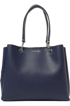 Emporio Armani Taske, Dame, Blå, ONE SIZE, Læder, Blå Kædedetalje Tote Taske