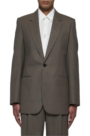 Saint Laurent Jakkesæt, Herre, Grå, L, Uld, Grå Uld Blazer