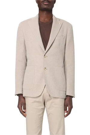Manuel Ritz Jakke, Herre, , L, Linned, Hvidt Linned Blazer