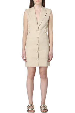 Pinko Kjole, Dame, , XS, Bomuld, Knap Front Mini Kjole