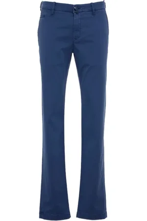 Jacob Cohen Bukser, Herre, Blå, W38, Bomuld, Blå Bomuld Slim Fit Chinos